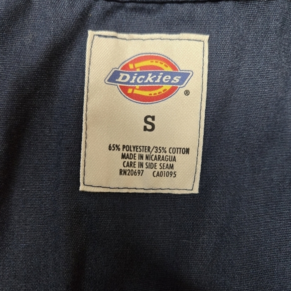 DICKIES | Women's Fitted Work Shirt in Dark Blue/Gray sz S - Picture 5 of 8